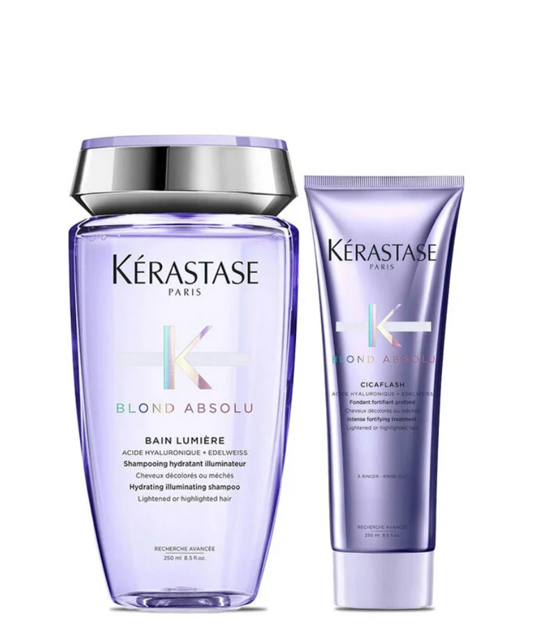 Kit Shampoo e Condicionador para Cabelos Loiros Kérastase Blond Absolu