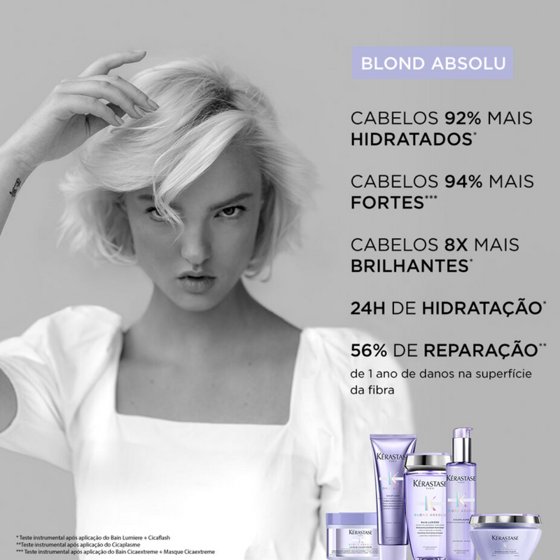 Kit Shampoo e Condicionador para Cabelos Loiros Kérastase Blond Absolu
