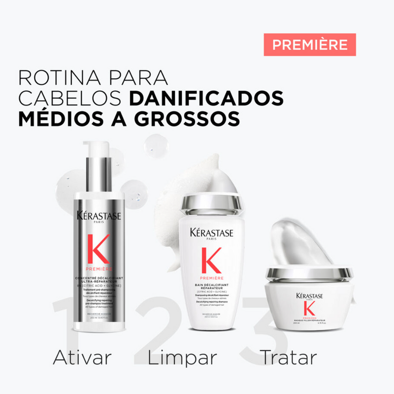 Kit Kérastase Première Shampoo + Condicionador + Tratamento Descalcificante