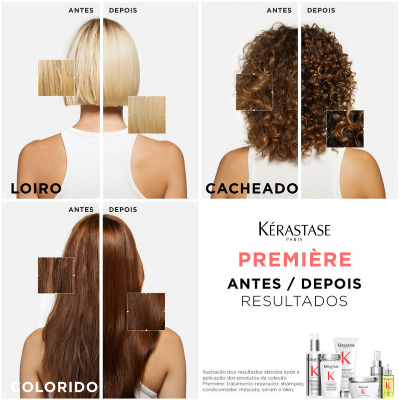 Kit Kérastase Première Shampoo + Condicionador + Tratamento Descalcificante